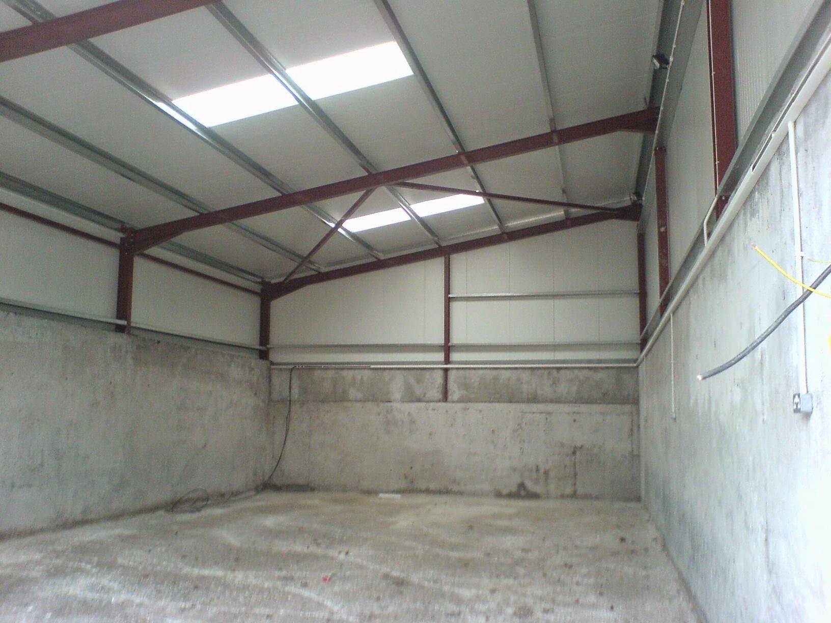 Interior of 250 sq ft workshop unit with high ceiling, Newry BT35